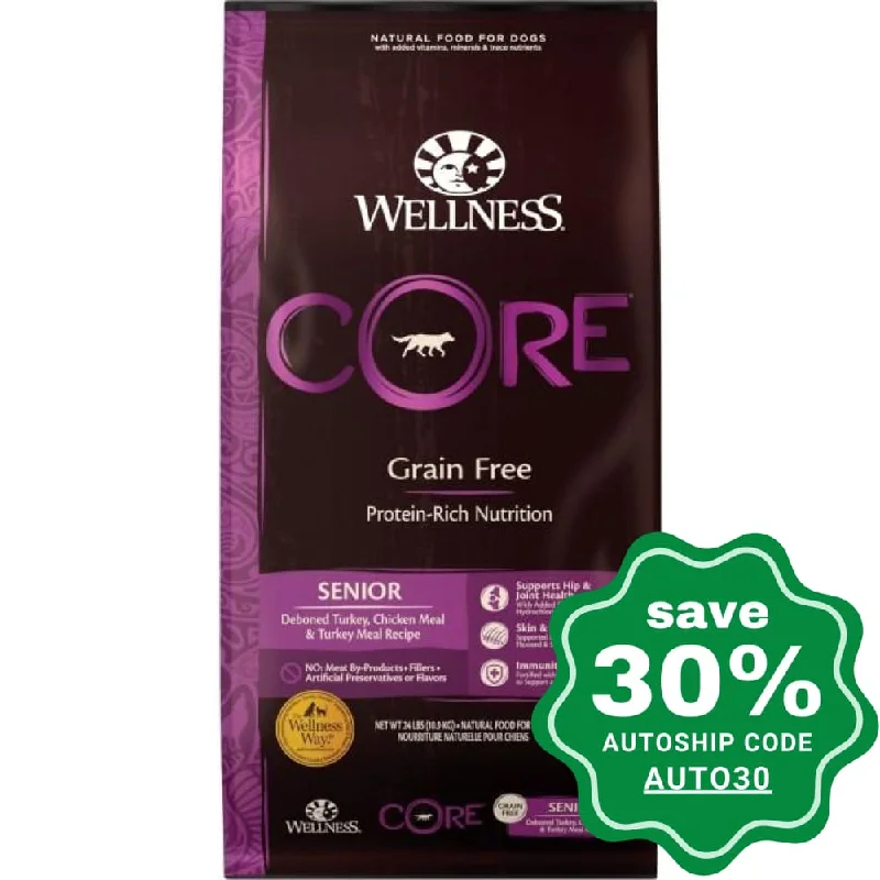 bird-safe climbing net-Wellness - CORE - Grain Free Dry Dog Food - Senior - 4LB (Min. 3 Packs)