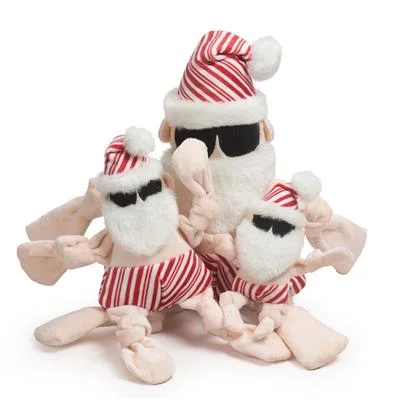 soft plush dog squeaky toy-Peppermint Collection Beach Bum Santa Knottie