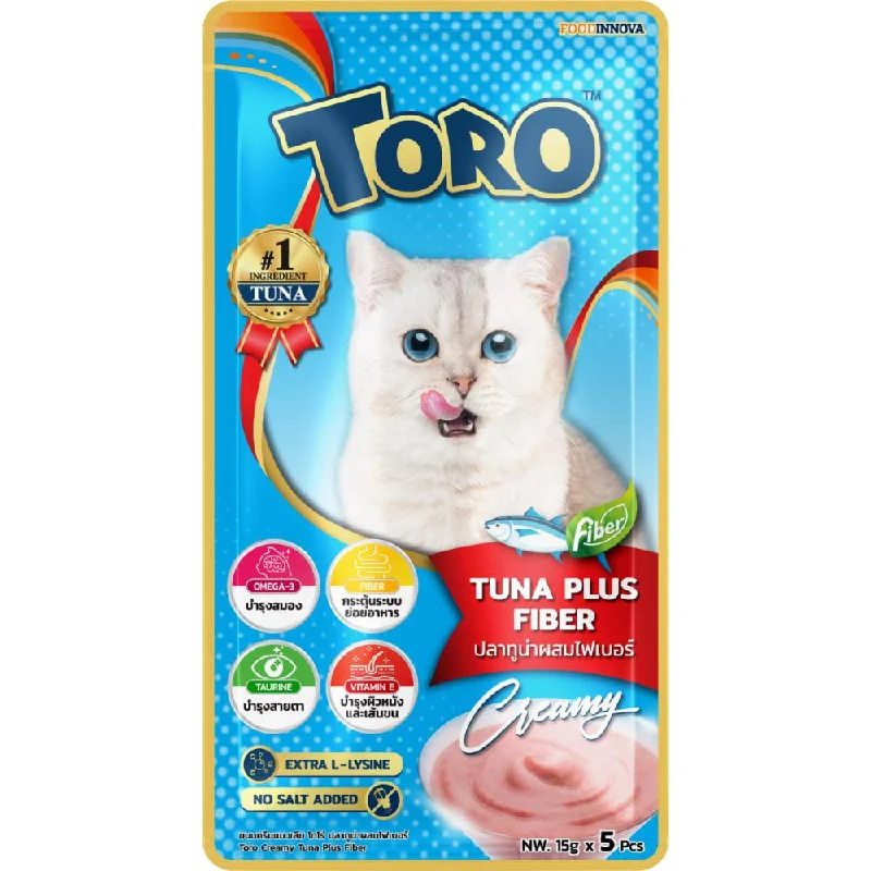 waterproof automatic pet tracker-Toro Tuna Plus Fiber Puree Cat Treats 75g