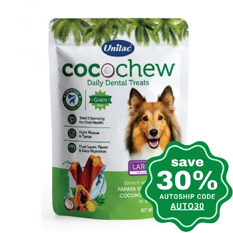 portable bird carrier backpack-Unilac - Cocochew Dental Treats For Dogs - Large Size - 175G (4pcs)