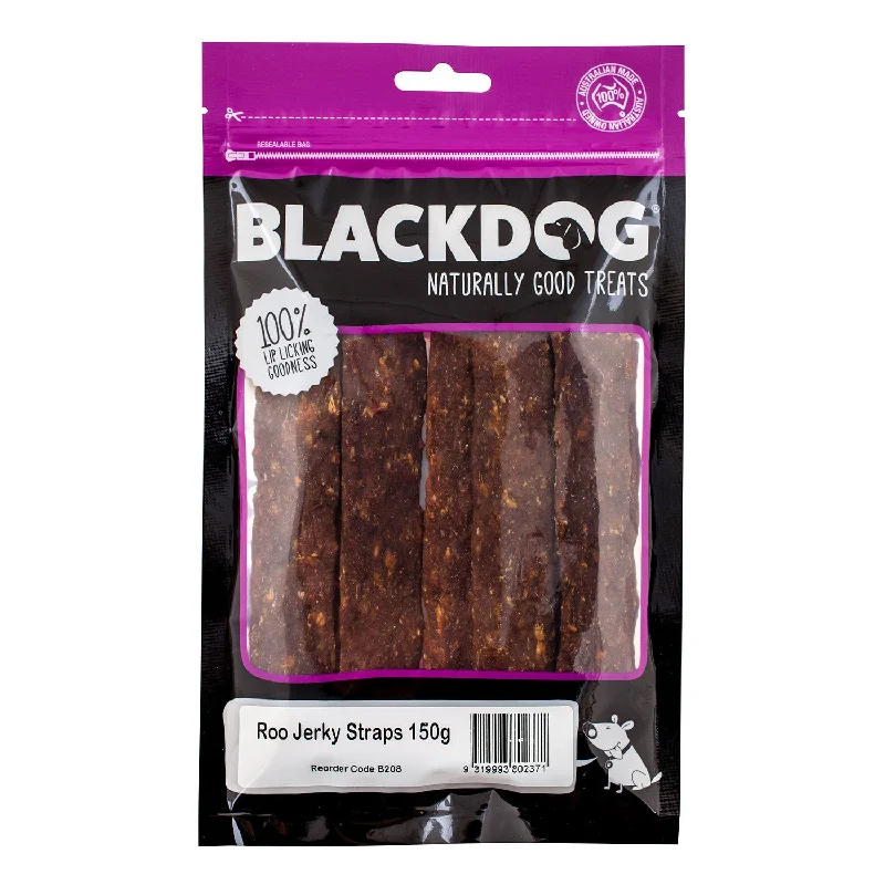 pet-safe all-natural ear cleaner-Blackdog Roo Jerky Straps Dog Treat