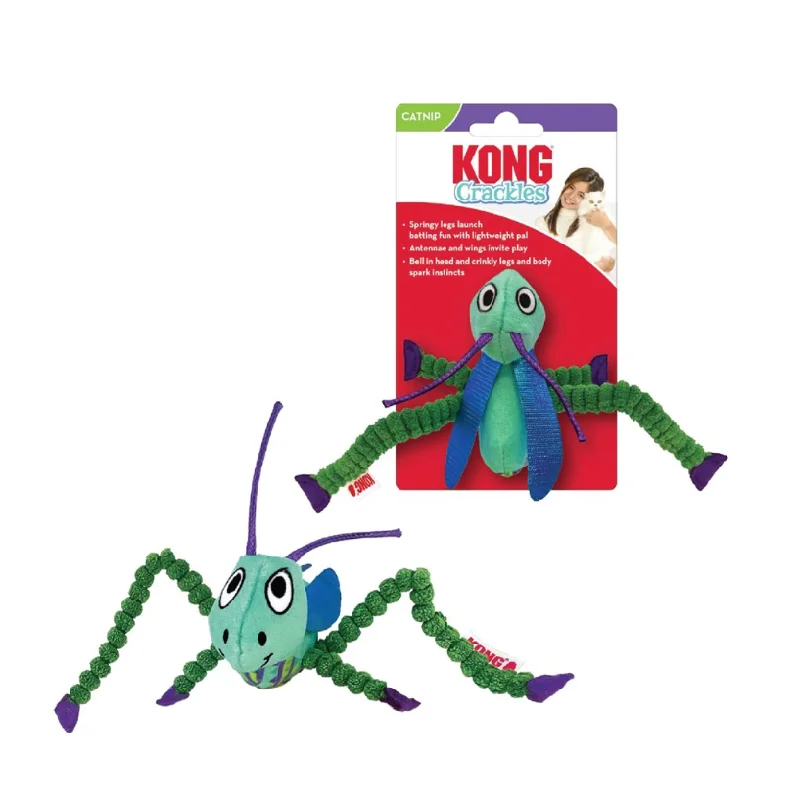 cat-friendly herbal flea spray-Kong CAT Crackles Grasshopper