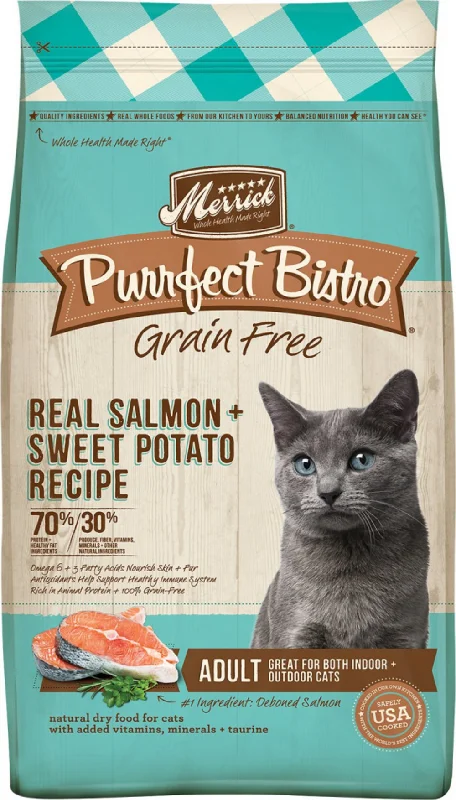 multi-level rabbit cage-Merrick Purrfect Bistro Grain Free Real Salmon & Sweet Potato Recipe Dry Cat Food