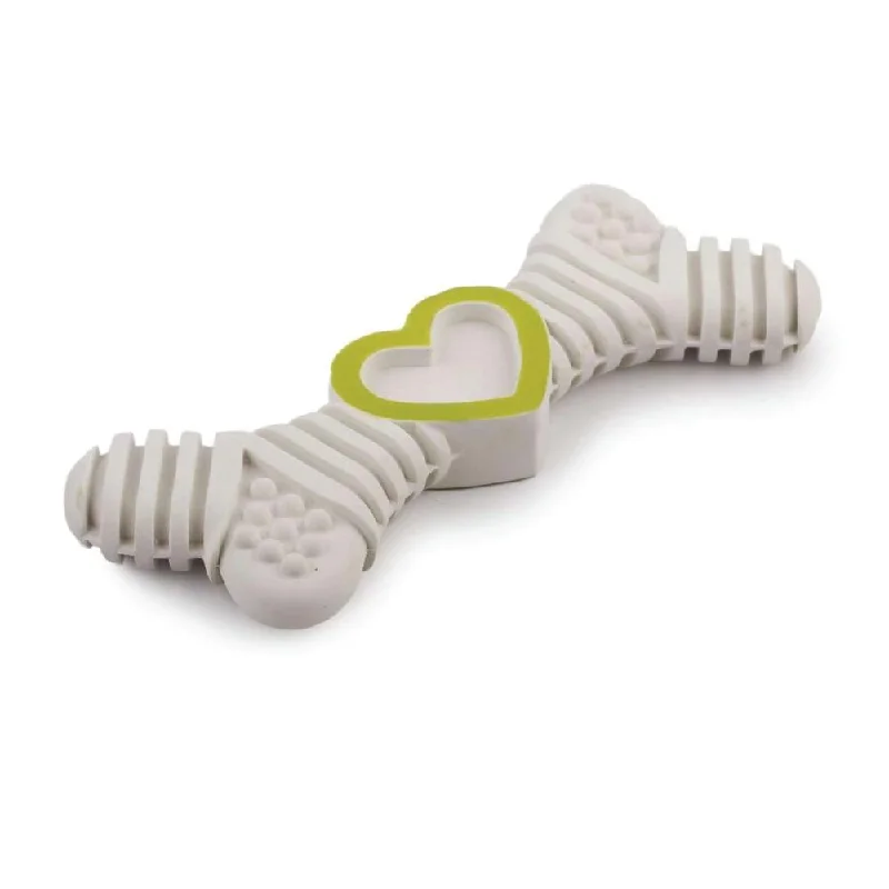 multi-level rabbit cage-Puppy Chew Bone - Latex Teething Biting + Chewing Dog White Toy AFP