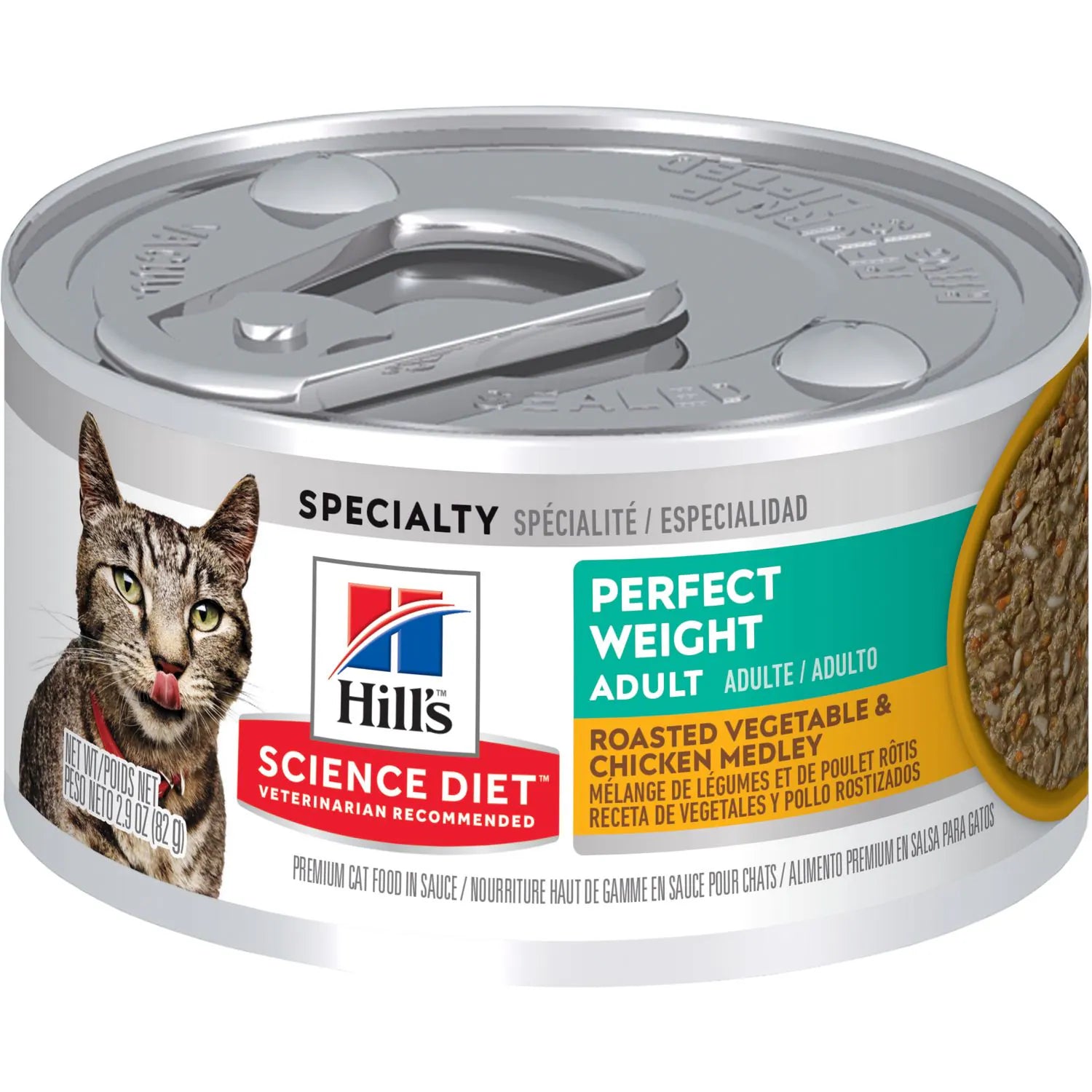 rabbit chew-proof cage-Hill's Science Diet Perfect Weight Canned Cat Food, Roasted Vegetable and Chicken Medley (2.9 oz x 24 cans)