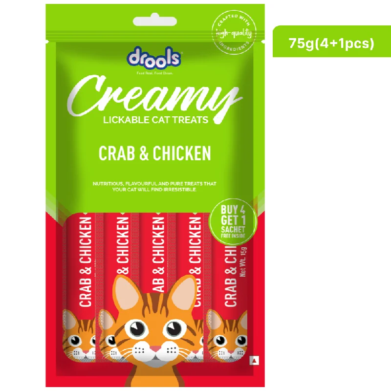 hamster-friendly exercise tunnel-Drools Crab & Chicken Creamy Cat Treats