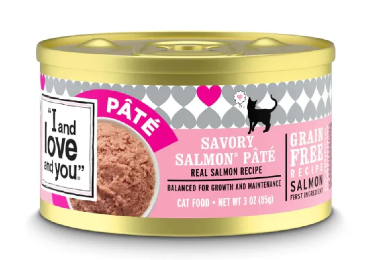 extra-large dog food bowl-I And Love And You Grain Free Savory Salmon Pate Canned Cat Food