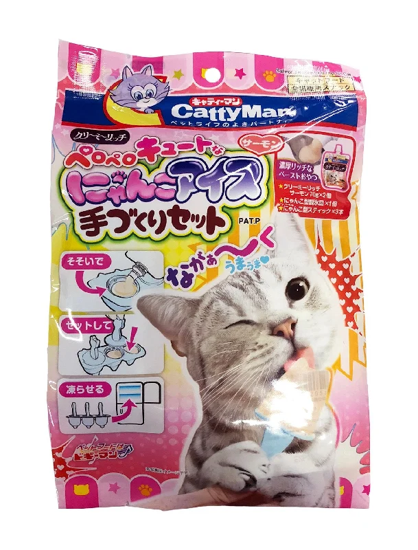 weatherproof dog playhouse-CattyMan Salmon Flavored Ice Pop DIY Set for Cat 140g (Exp Nov 22)