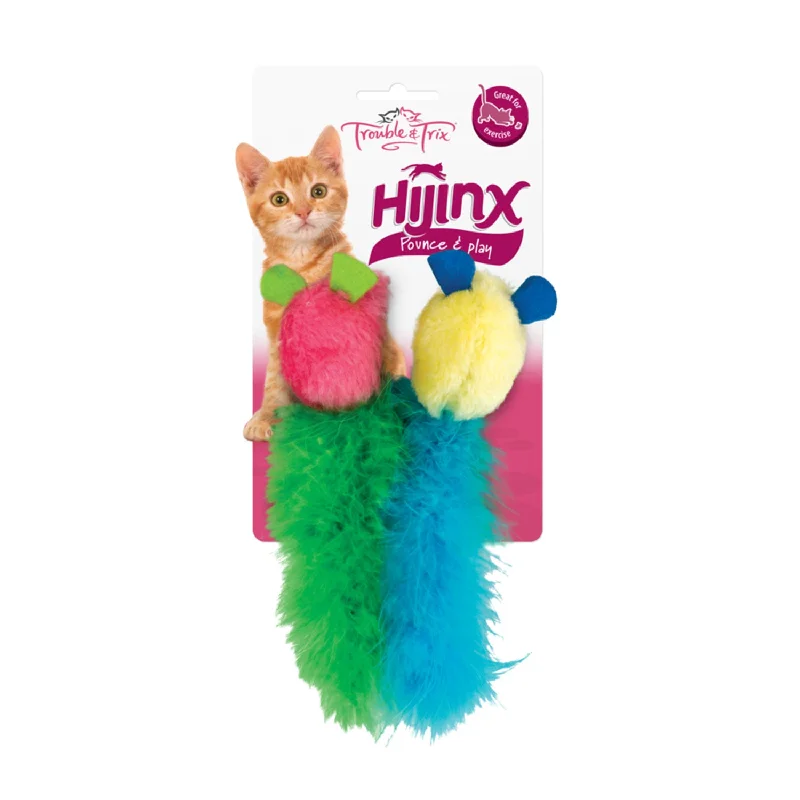 indestructible ball for dogs-Trouble & Trix HiJinx Tweet Mice Cat Toy 2pk