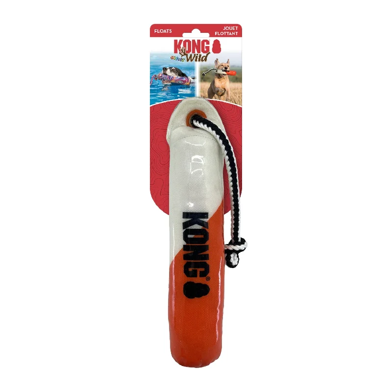 spill-resistant travel dog dish-KONG Wild Shieldz Training Dummy Orange & White Medium/Large