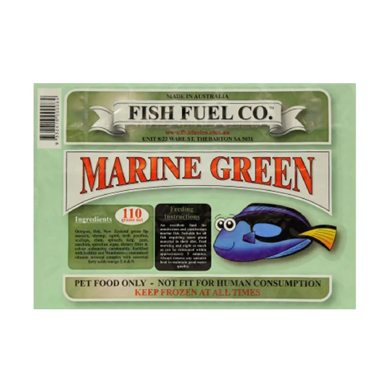 non-slip dog yoga mat-Fish Fuel Co Marine Green Frozen Fish Food 110g