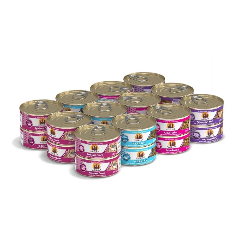 all-natural pet breath freshener-Weruva Classic Grain Free Frisky Fishin' Friends Canned Cat Food Variety Pack