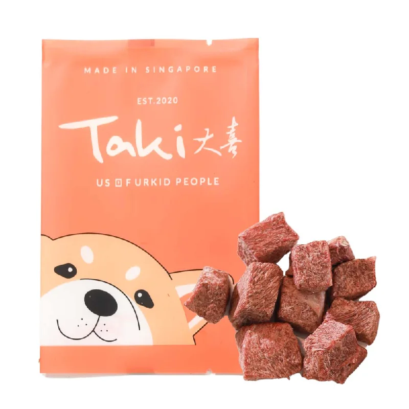 extra-large dog training pad-Taki Sanchoku Wagyu Beef Cubes Grain-Free Freeze-Dried Treats For Cats & Dogs (1 Packet) 9g