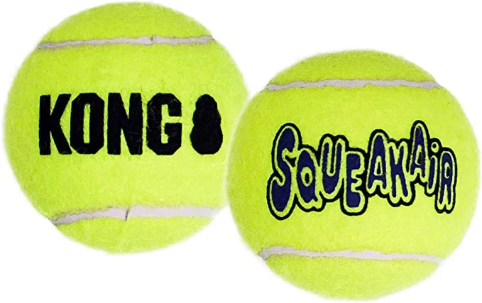 senior dog joint supplement-KONG Squeakair Dog Toy Tennis Ball - X-Small, Pack of 3