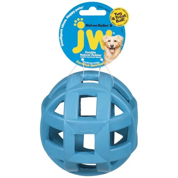 extra-durable dog tug toy-JW Pet Hol-ee Dog Extreme Tough Roller X Ball Toy