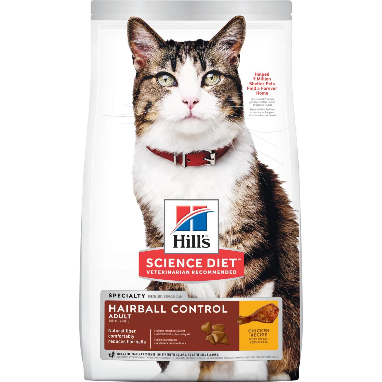 anti-scratch furniture protector-Hill's Science Diet Adult Hairball Control Chicken Recipe Dry Cat Food