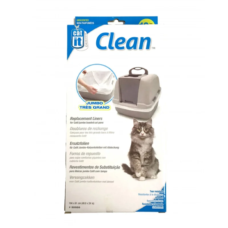 durable chew-resistant dog crate-Catit Jumbo Cat Litter Liner 10pk