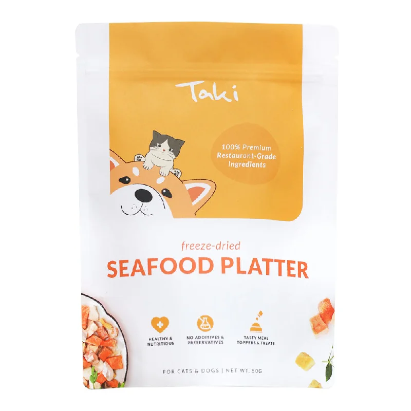 soft chew dog calming treats-Taki Seafood Platter Grain-Free Freeze-Dried Treats For Cats & Dogs