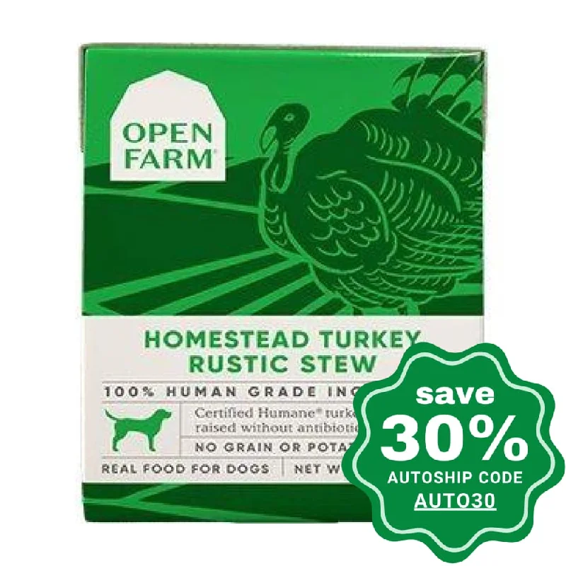 chew-proof dog harness-Open Farm - Wet Food for Dogs - Grain Free Rustic Blend Homestead Turkey Recipe - 12.5OZ (min. 24 pouches)