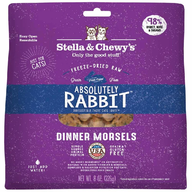 rabbit digging box-Stella & Chewy’s Absolutely Rabbit Dinner Morsels Freeze-Dried Cat Food 8oz