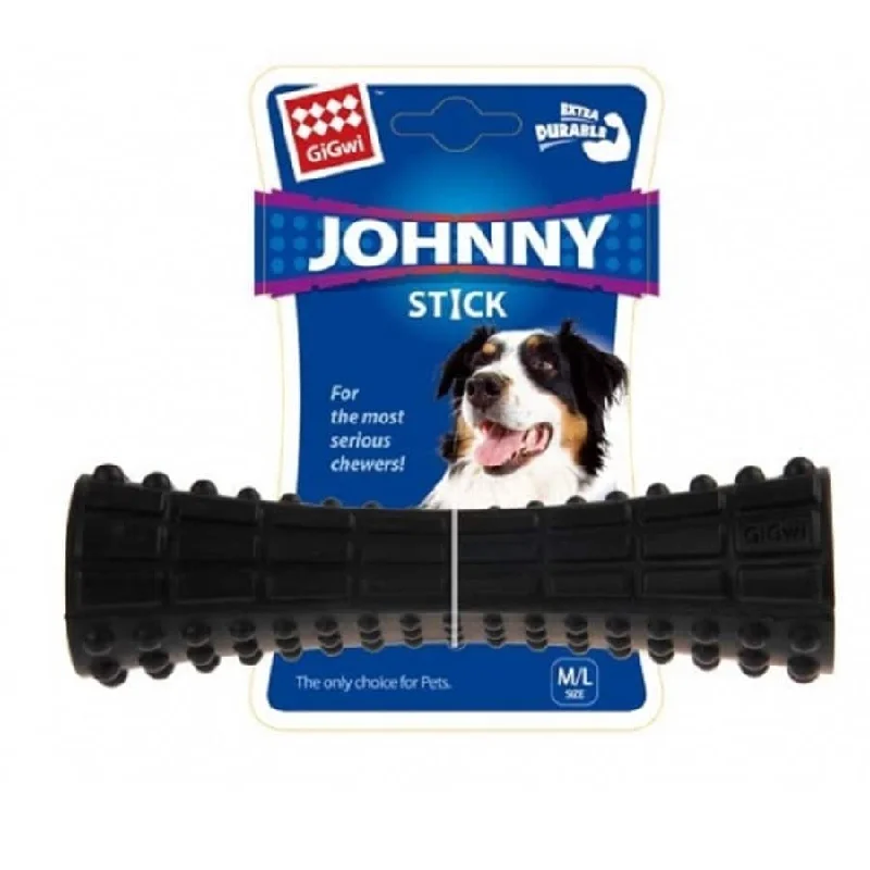 extra-large dog bath tub-Gigwi Johny Stick Durable Rubber Black