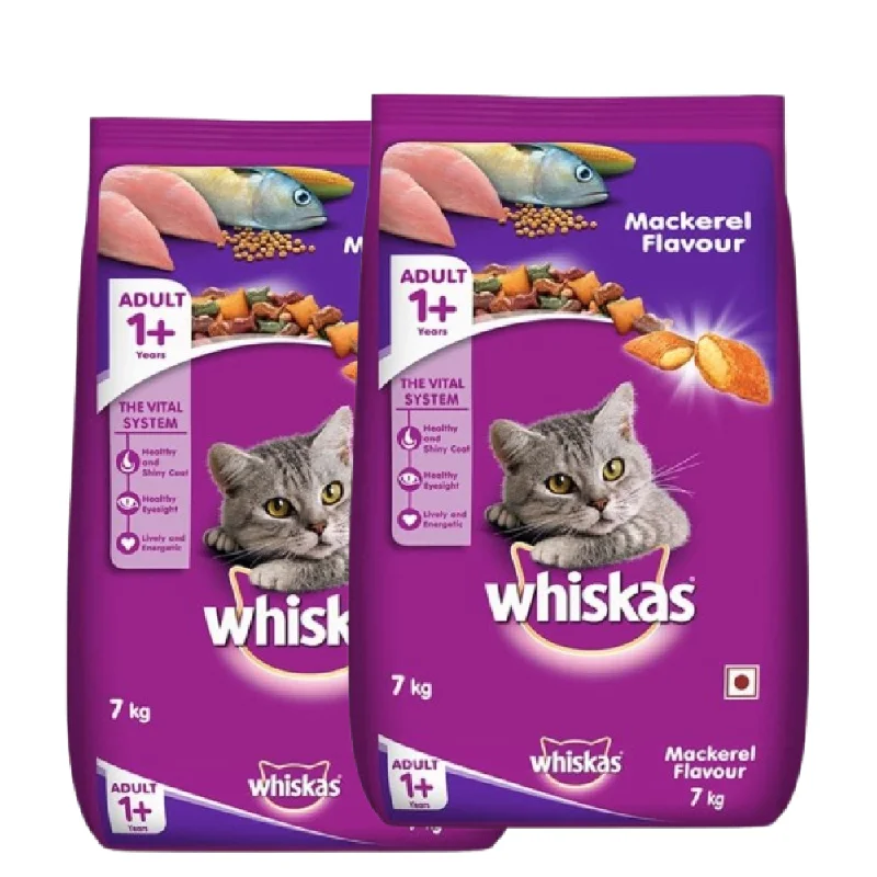 rabbit-safe natural chew sticks-Whiskas Mackerel Flavour Adult Cat Dry Food