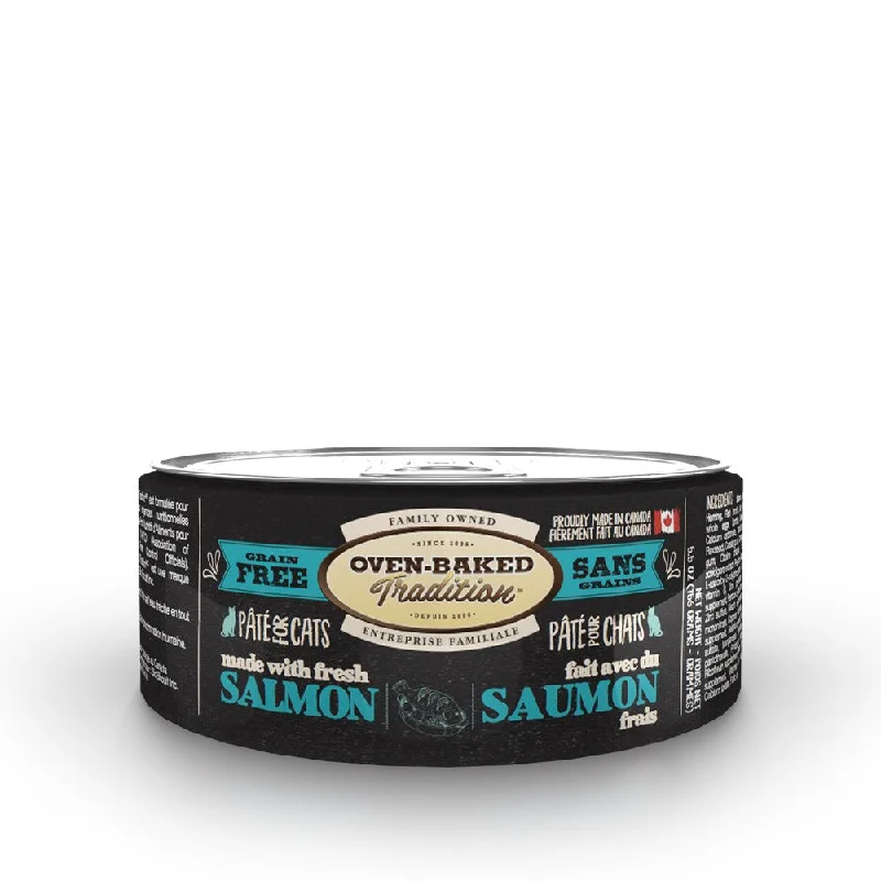 spill-resistant travel dog dish-Oven-Baked Tradition Salmon Pate Grain-Free Canned Cat Food 5.5oz