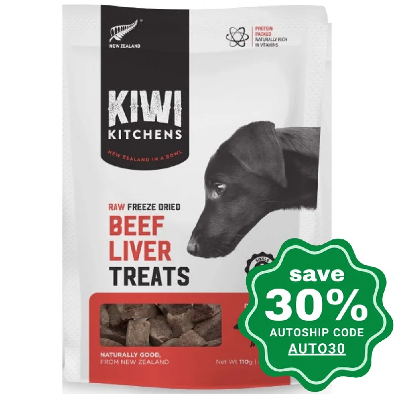 motion-activated pet toy-Kiwi Kitchens - Freeze-Dried Dog Treats - Beef Liver - 110G