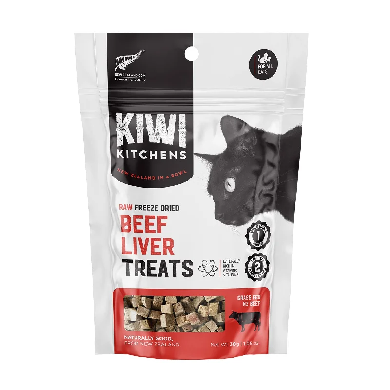 waterproof automatic pet tracker-Kiwi Kitchens Raw Freeze Dried Beef Liver Cat Treats 30g