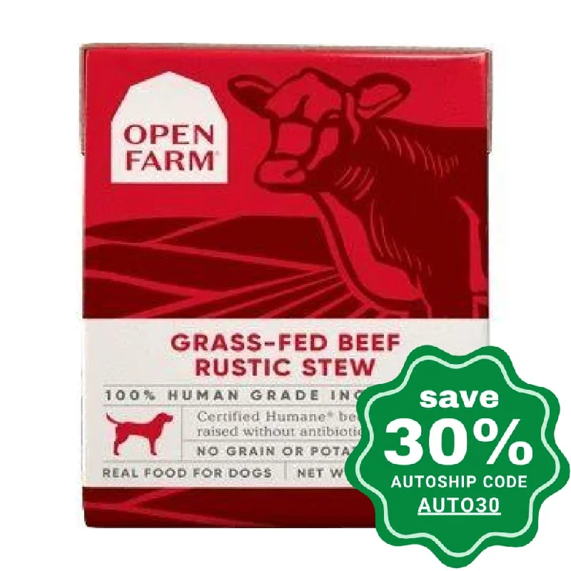 non-toxic bird cage bedding-Open Farm - Wet Food for Dogs - Grain Free Rustic Blend Grass-Fed Beef Recipe - 12.5OZ (min. 24 cartons)