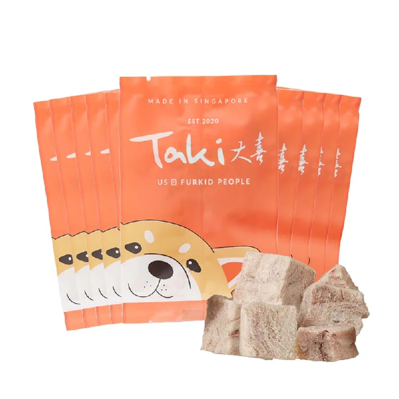 dog-friendly probiotic supplement-Taki Rabbit Cubes Grain-Free Freeze-Dried Treats For Cats & Dogs (10 Packets) 100g