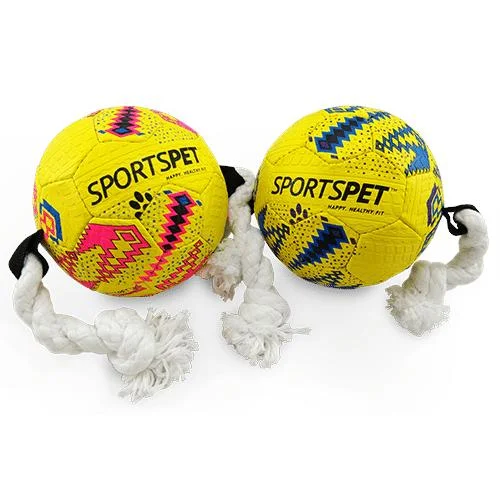 self-cooling pet blanket-Sportspet Natural Rubber Dog Football 2 Sizes