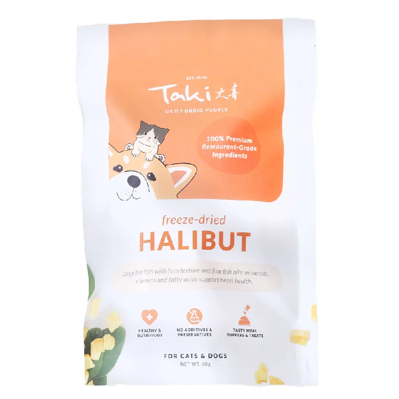 no-pull reflective dog harness-Taki Canadian Halibut Fish Grain-Free Freeze-Dried Treats For Cats & Dogs 60g