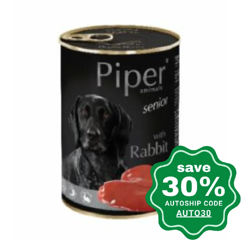 portable water bowl for pets-Dolina Noteci - Piper Premium Wet Senior Dog Food - Rabbit - 400G (Min. 24 Cans)