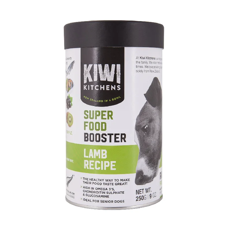 dog-friendly probiotic supplement-Kiwi Kitchens Lamb Super Food Booster Dog Food 250g