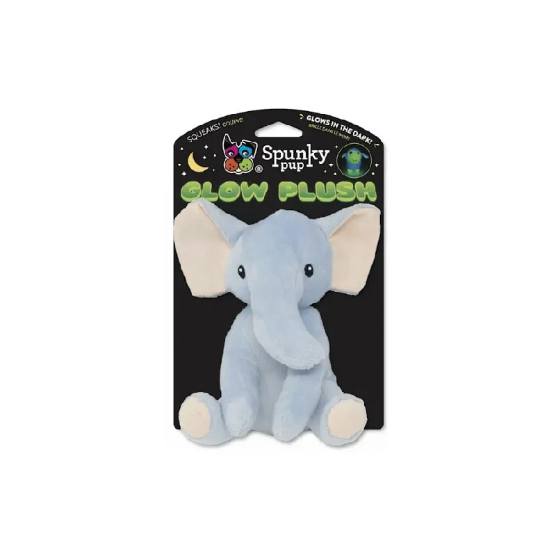 travel-friendly cat calming spray-Spunky Pup Glow Plush Elephant Toy