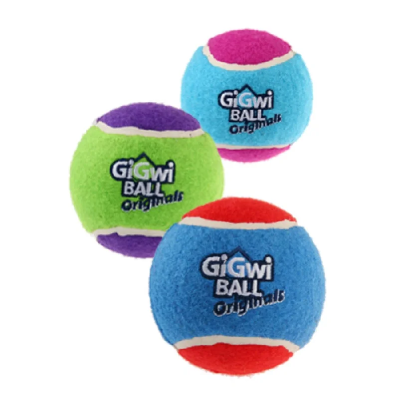 automatic motion-sensing cat toy-Gigwi Tennis Ball 3 Pack