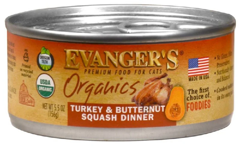 all-season windproof dog jacket-Evangers Organics Turkey and Butternut Squash Canned Cat Food