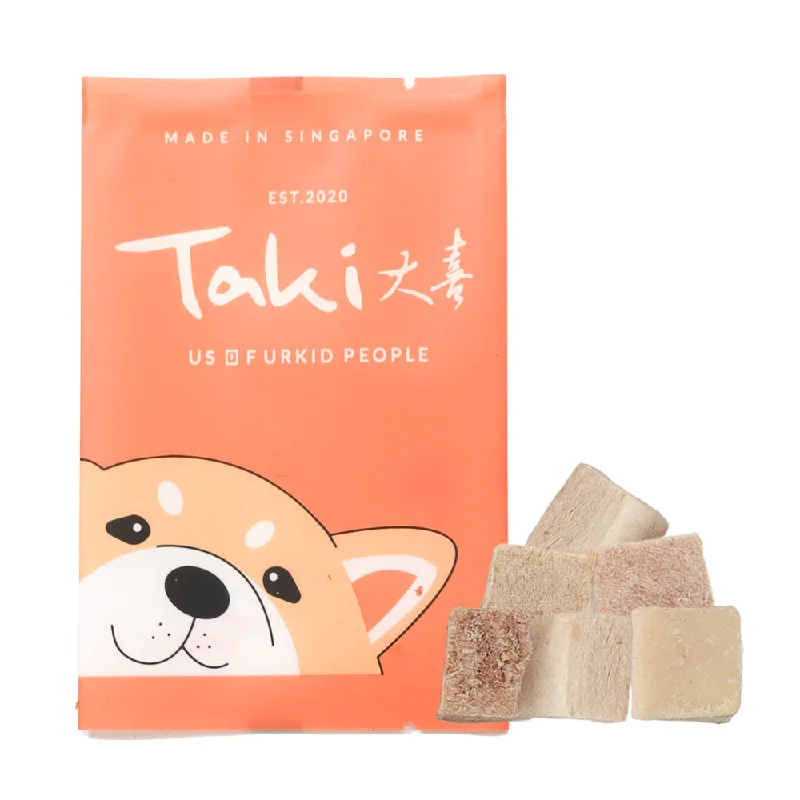 weatherproof dog playhouse-Taki Pork Cubes Grain-Free Freeze-Dried Treats For Cats & Dogs (1 Packet) 10g