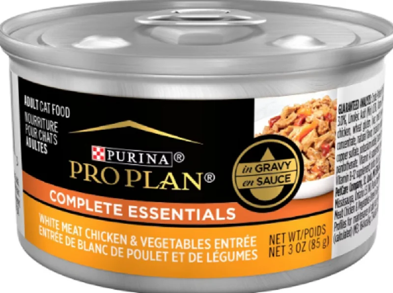 chew-resistant hamster wheel-Purina Pro Plan Savor Adult White Chicken with Vegetables in Gravy Entree Canned Cat Food