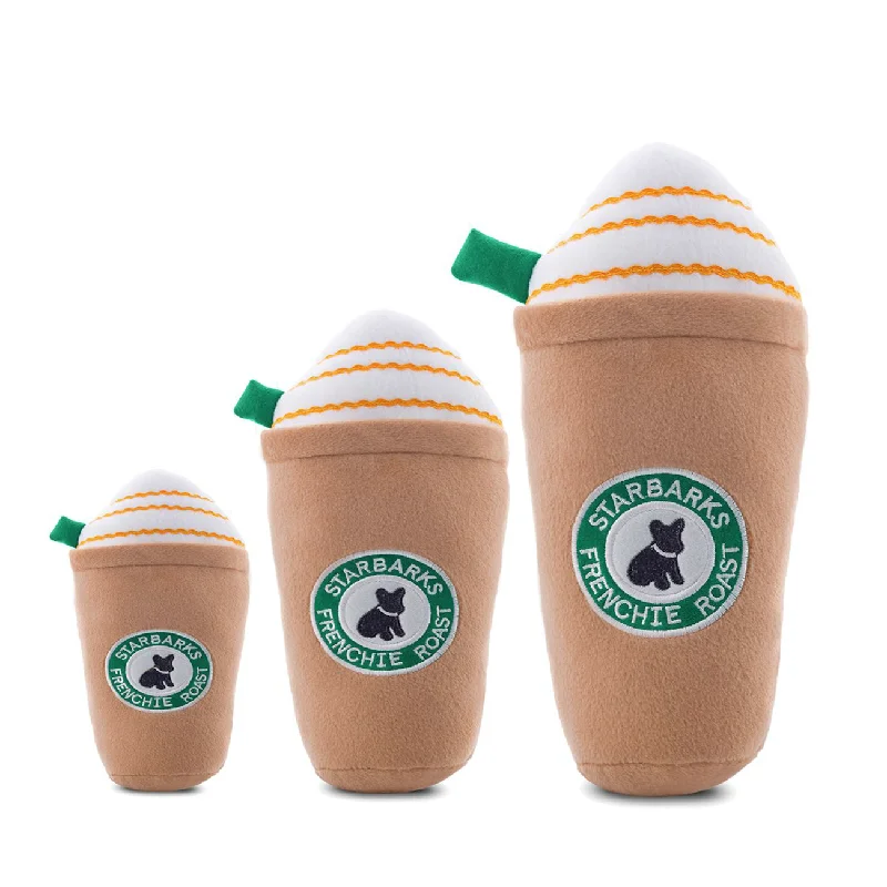 pet-friendly carpet deodorizer-Starbarks Caramel Frappuccino Dog Toy