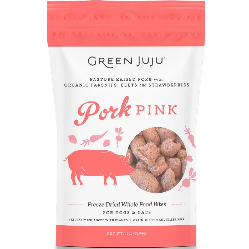 non-toxic natural fish tank cleaner-Green Juju Pork Pink Grain-Free Freeze-Dried Raw Treats & Food Toppers For Cats & Dogs