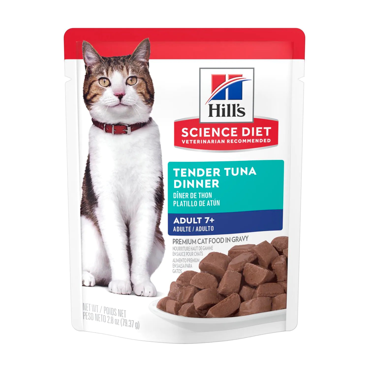 durable chew-resistant leash-Hill's Science Diet Senior 7+ Wet Cat Food, Tuna (2.8 oz x 24 pouches)