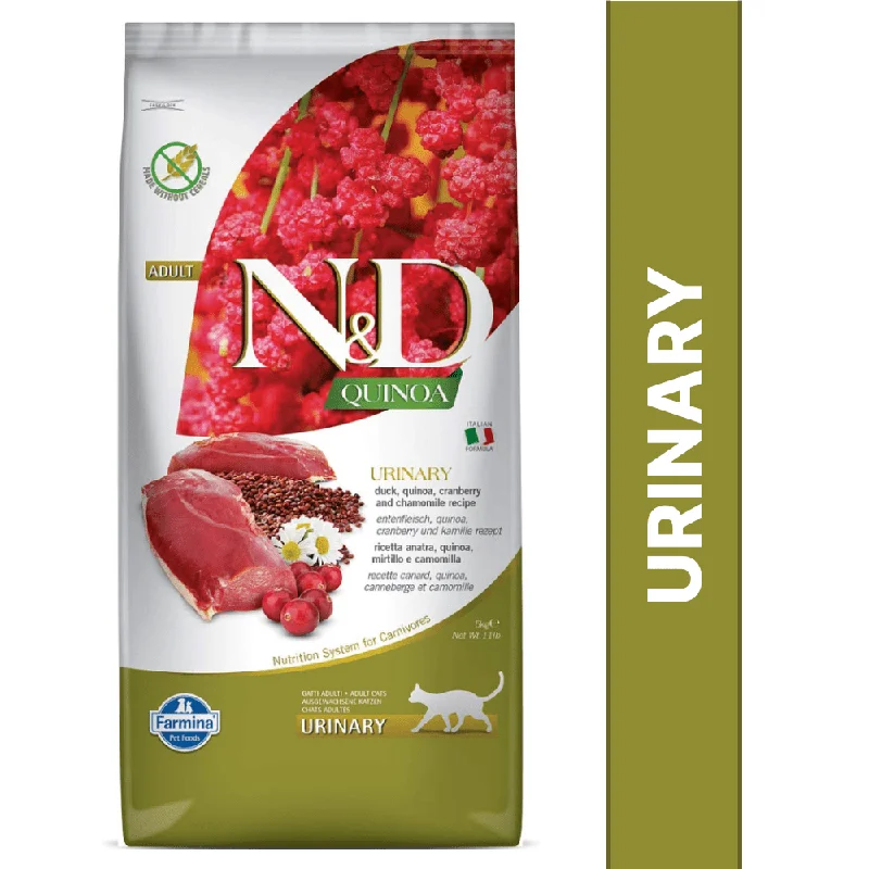 no-splash dog water bowl-Farmina N&D Quinoa Duck Cranberry & Chamomile Grain Free Urinary Adult Cat Dry Food