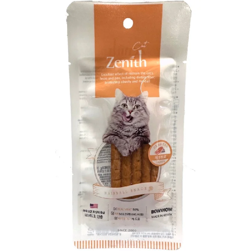 extra-large pet car seat cover-Bow Wow Zenith Salmon Jerky Hairball Cat Treat 20g