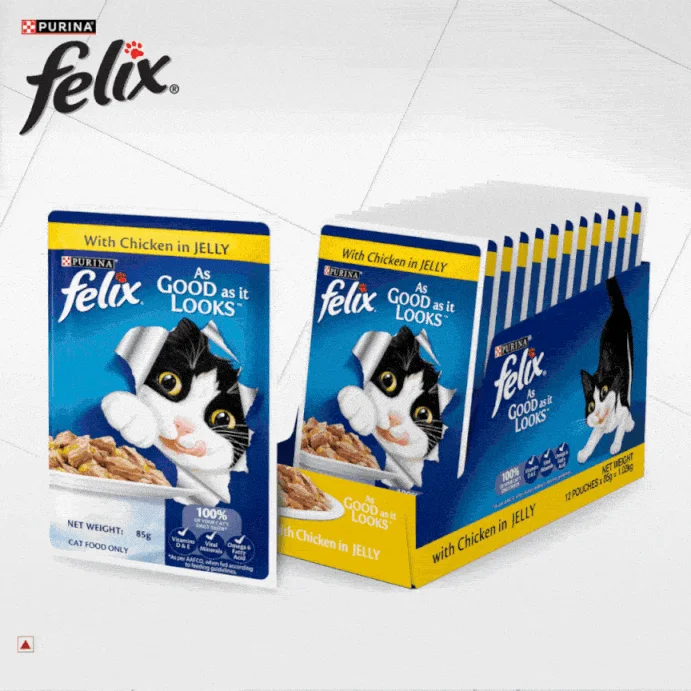 hamster-friendly soft bedding-Purina Felix Chicken with Jelly Adult Cat Wet Food