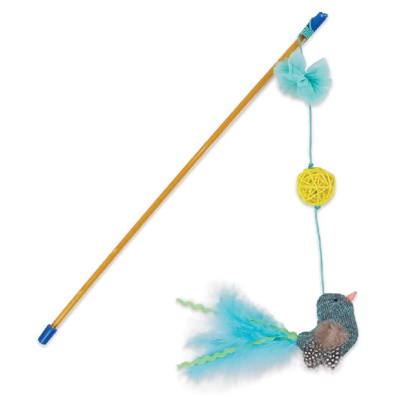 vet-recommended pet probiotics-Kazoo Bluebird Wand Cat Toy