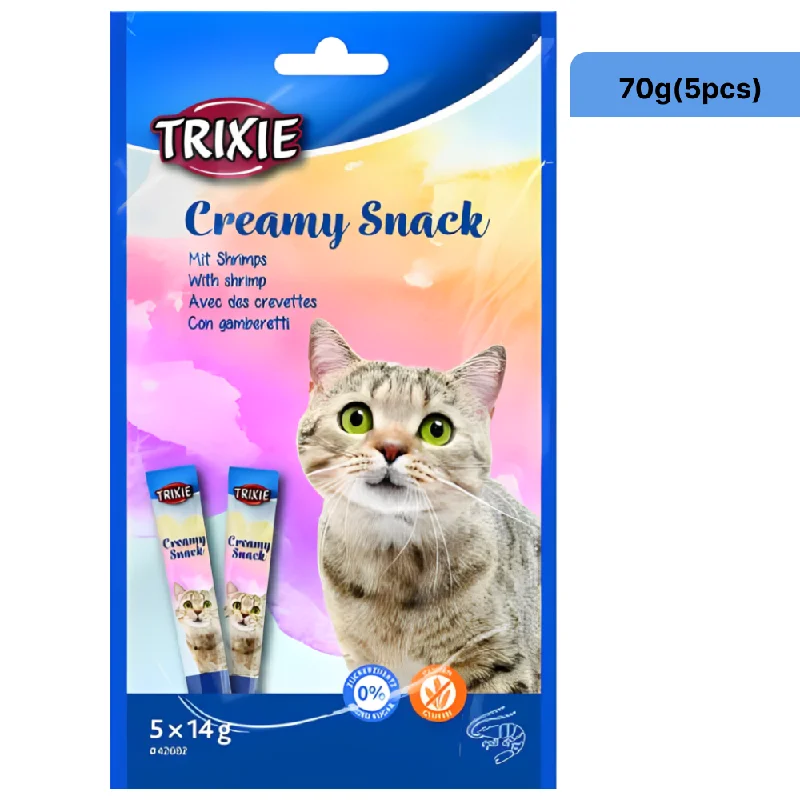 spill-proof cat food dish-Trixie Snack with Shrimp Creamy Cat Treat