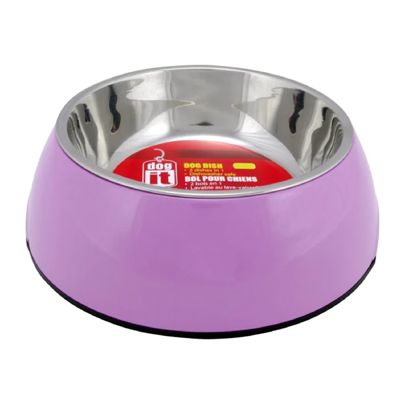 dog-friendly probiotic supplement-Dogit 2 in 1 Durable Dog Bowl Pink