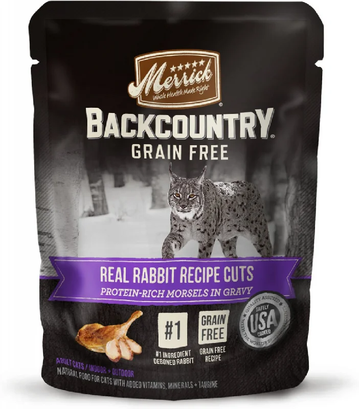 rabbit chew-resistant hay feeder-Merrick Backcountry Grain Free Gluten Free Premium High Protein Wet Cat Food, Rabbit Recipe Cuts With Gravy